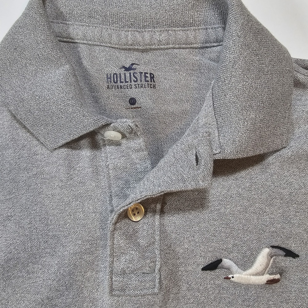 Hollister Grey Polo Advanced Stretch Youth Size XXS Shirt